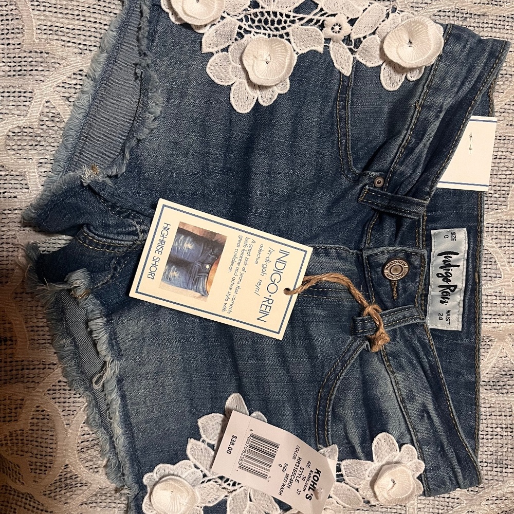 Floral Jean Shorts